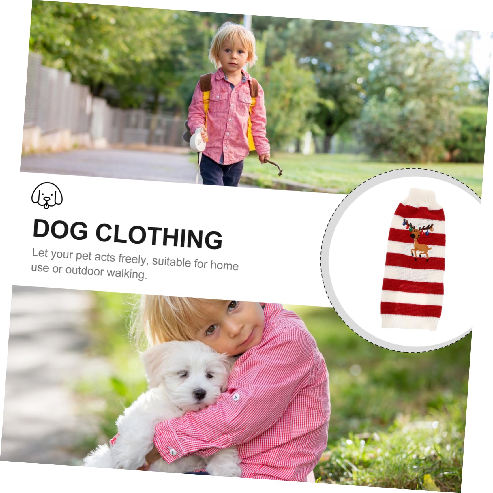 BESPORTBLE Roter Hundepullover aus Acrylfasern mit Elchmuster Ärmelloses Design für Stilvolle Weihnachtsfeiern im Winter Gemütlicher Pullover für Mittelgroße Hunde