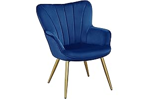 Yaheetech Velvet Accent, Modern and Comfy with Blue