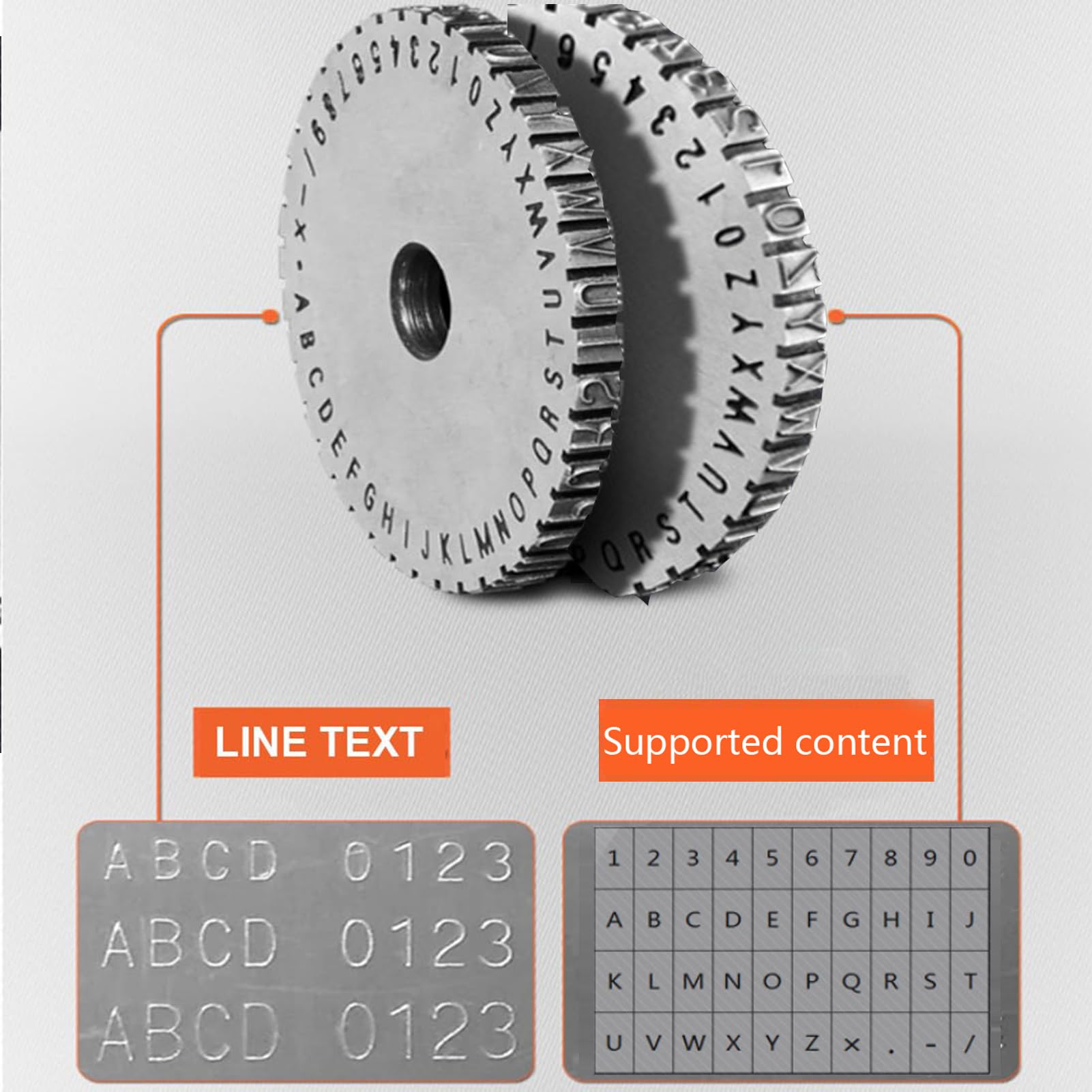 Macchina per stampaggio Metalli, goffratrice semiautomatica per Rame, Alluminio, insegne in Acciaio Inossidabile e Carte in PVC, Ideale per targhette e Design Personalizzati. (Linetext 6mm)