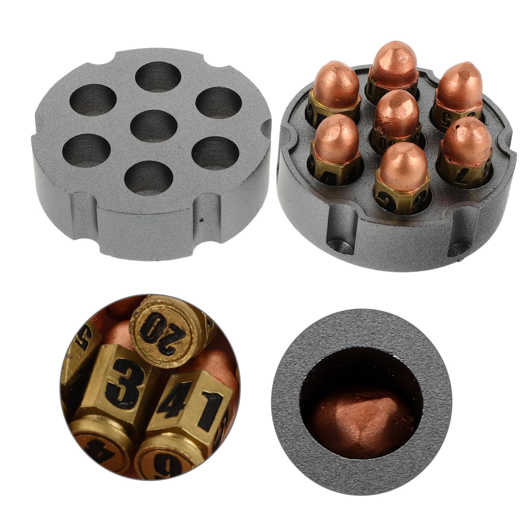 Toyvian Dés de Rôle en Résine avec Base, 16mm, Petits Dés à Chiffres, Portables et Résistants, pour Jeu de Société et Ktv