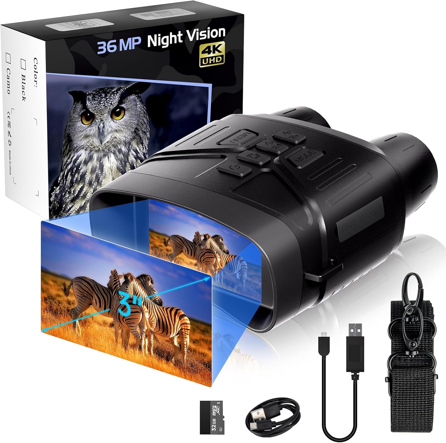 Night Vision Binoculars, 4K Portable Night Vision Goggles