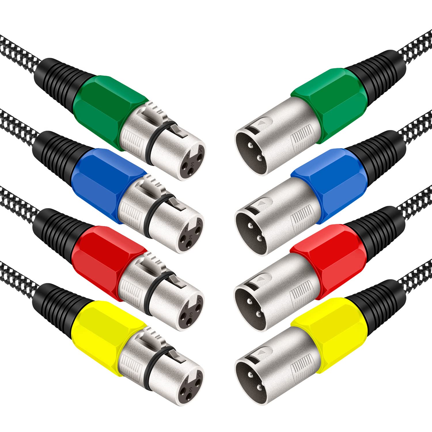 XLR Splitter Cable, XLR Female to Dual XLR Male Y Splitter 3Pin Balanced Microphone Cable (Pure Copper Conductors) - 1 FT