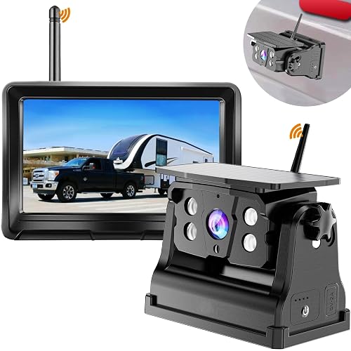 DOUXURY Wireless Backup Camera Solar Magnetic