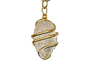 Gold Crystal Necklace - Women's Clear Quartz Necklace - Jewelry for Teen Girls