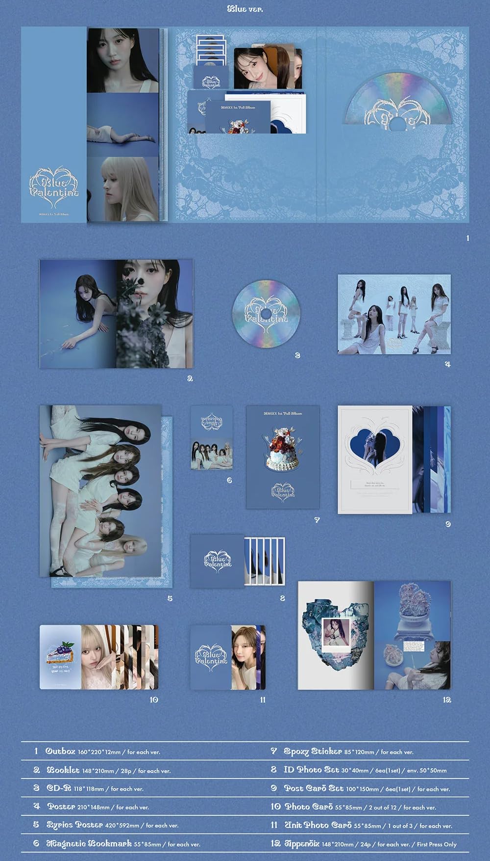 Amazon.com: NMIXX Blue Valentine 1st Full Album [Blue Ver