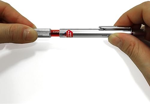 Miniatura 5 de Uni M4101026 portaminas 0017 pulgadas plateado con detalles en verde Plateado