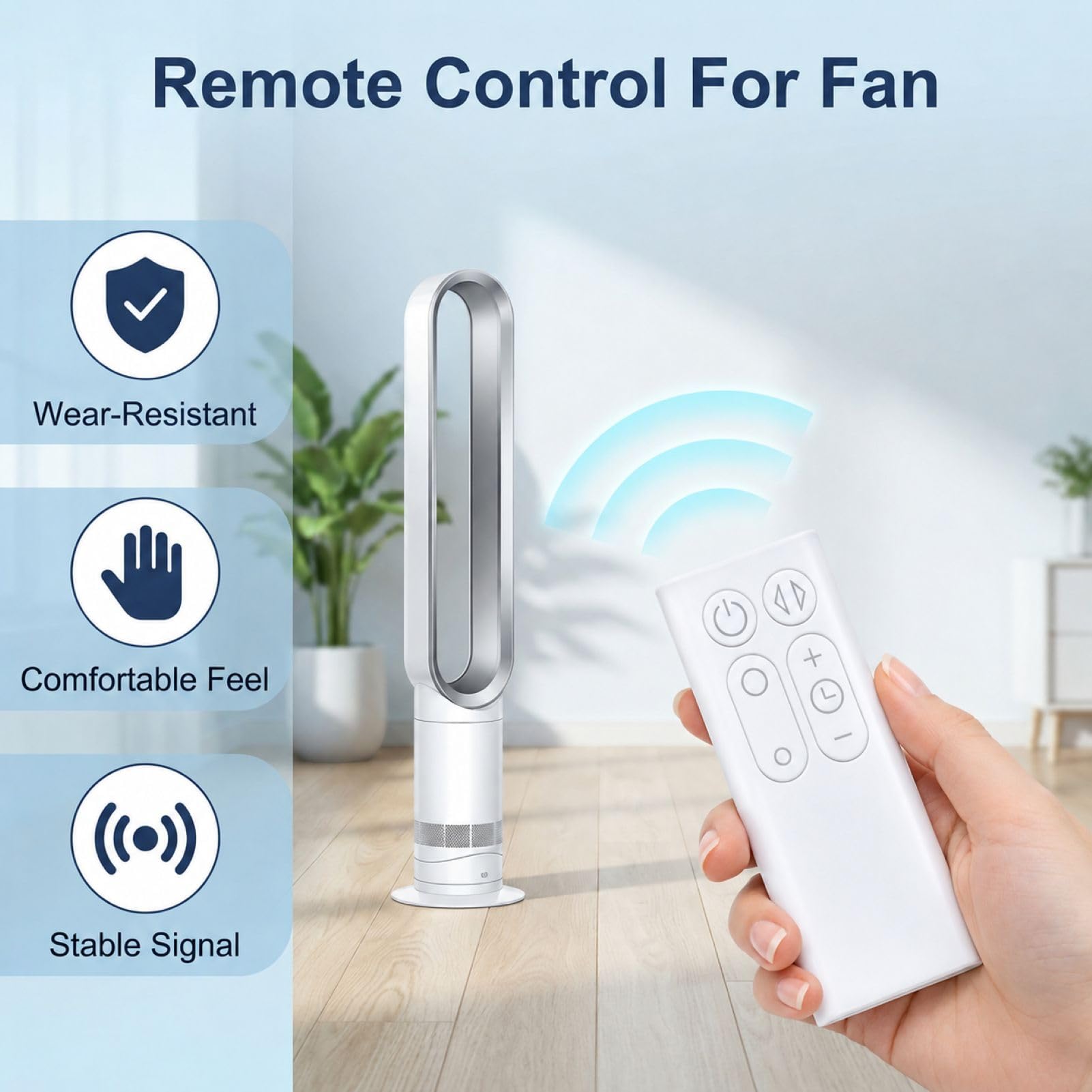 Zamienny pilot zdalnego sterowania tylko do Dyson AM06 AM07 AM08 | Kompatybilny z numerem części wentylatora wieżowego oczyszczacza powietrza 965824-01 965824-02, nie wymaga konfiguracji