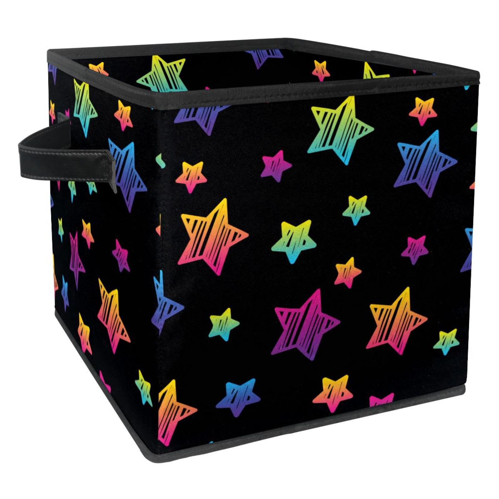 Boîte de rangement pliable étoiles colorées pour une maison douce et ordonnée