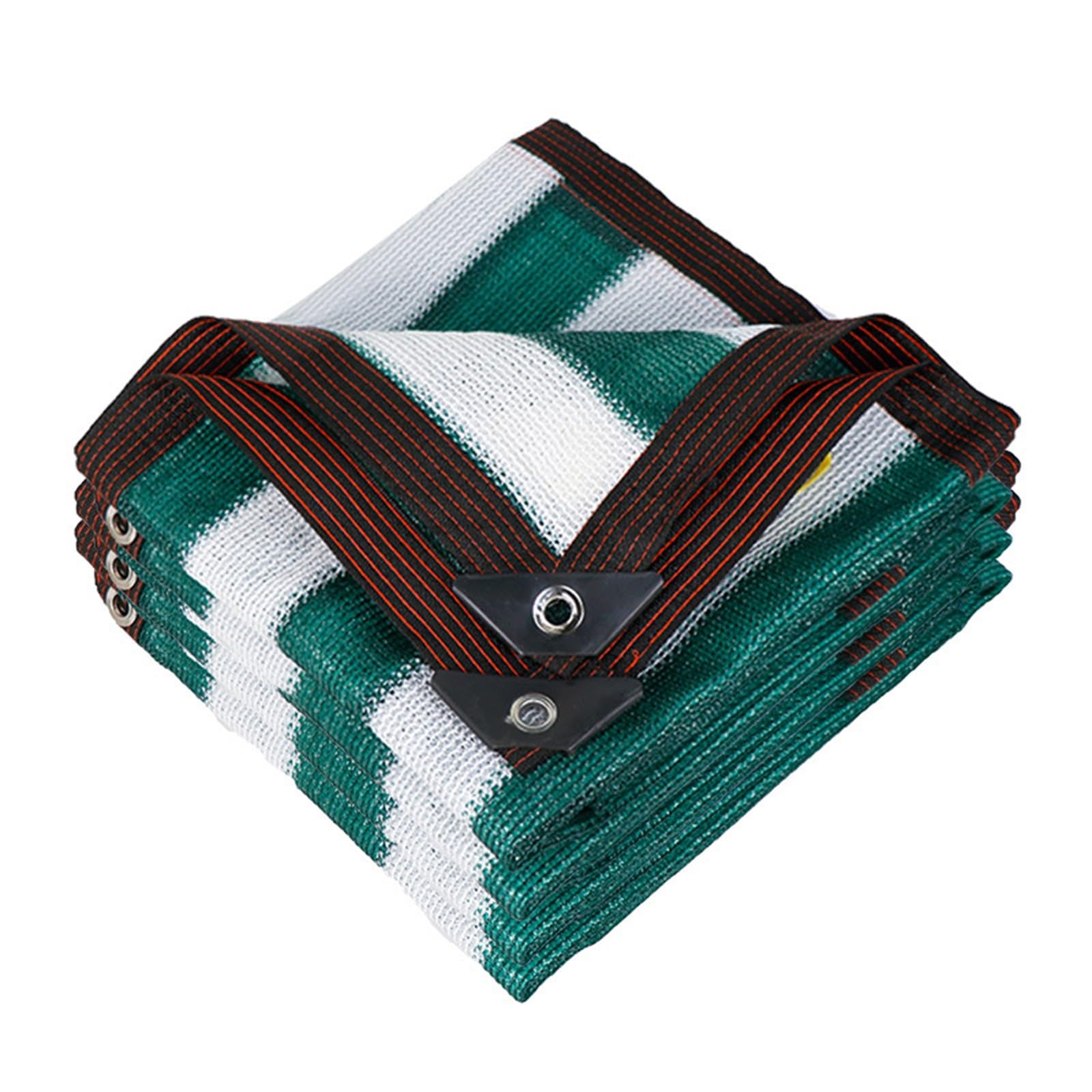 Pergola Shade Cloth Green and White Stripes Shade Cover 3.3X16.4FT 6.6X32.8FT 19.7X19.7FT 19.7X65.6FT 90% Shading Sun Shade Net for Plants Greenhouse Outdoor Pergola Lawn (Size : 9.9x26ft)