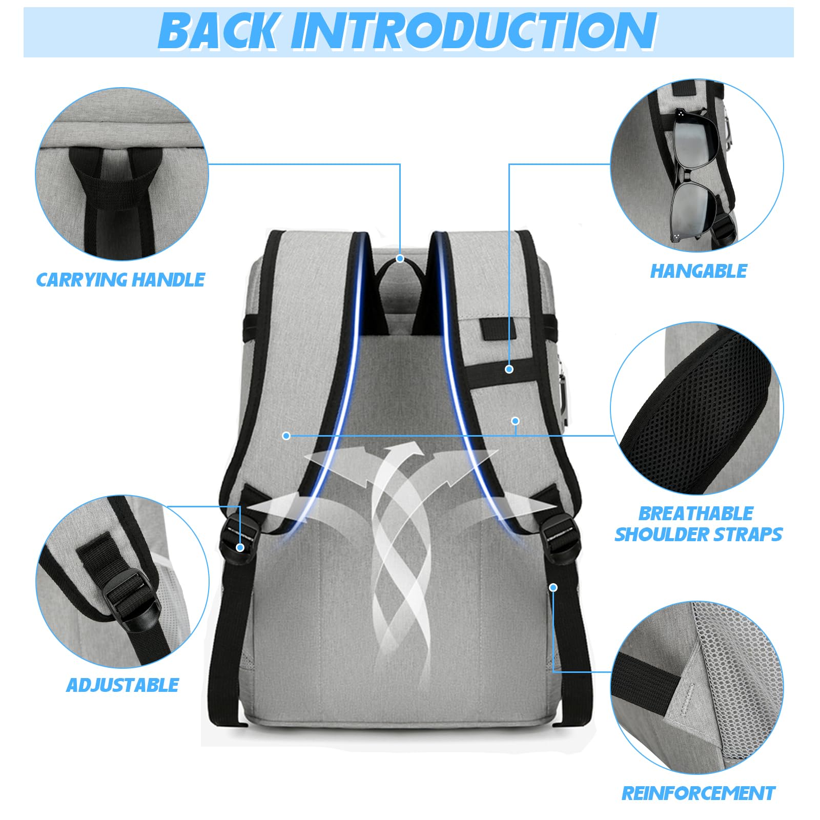 JANSBEN Sacs isothermes de pique-nique 15 l avec décapsuleur Panier de pique-nique étanche Sac isotherme Sac à déjeuner pour travail, excursion, pique-nique, barbecue, camping, école, plage