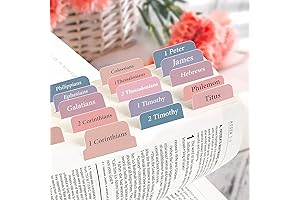 Laminated Purple Bible Tabs for Women's Study Bibles: Easy-Apply, Large Print Index...