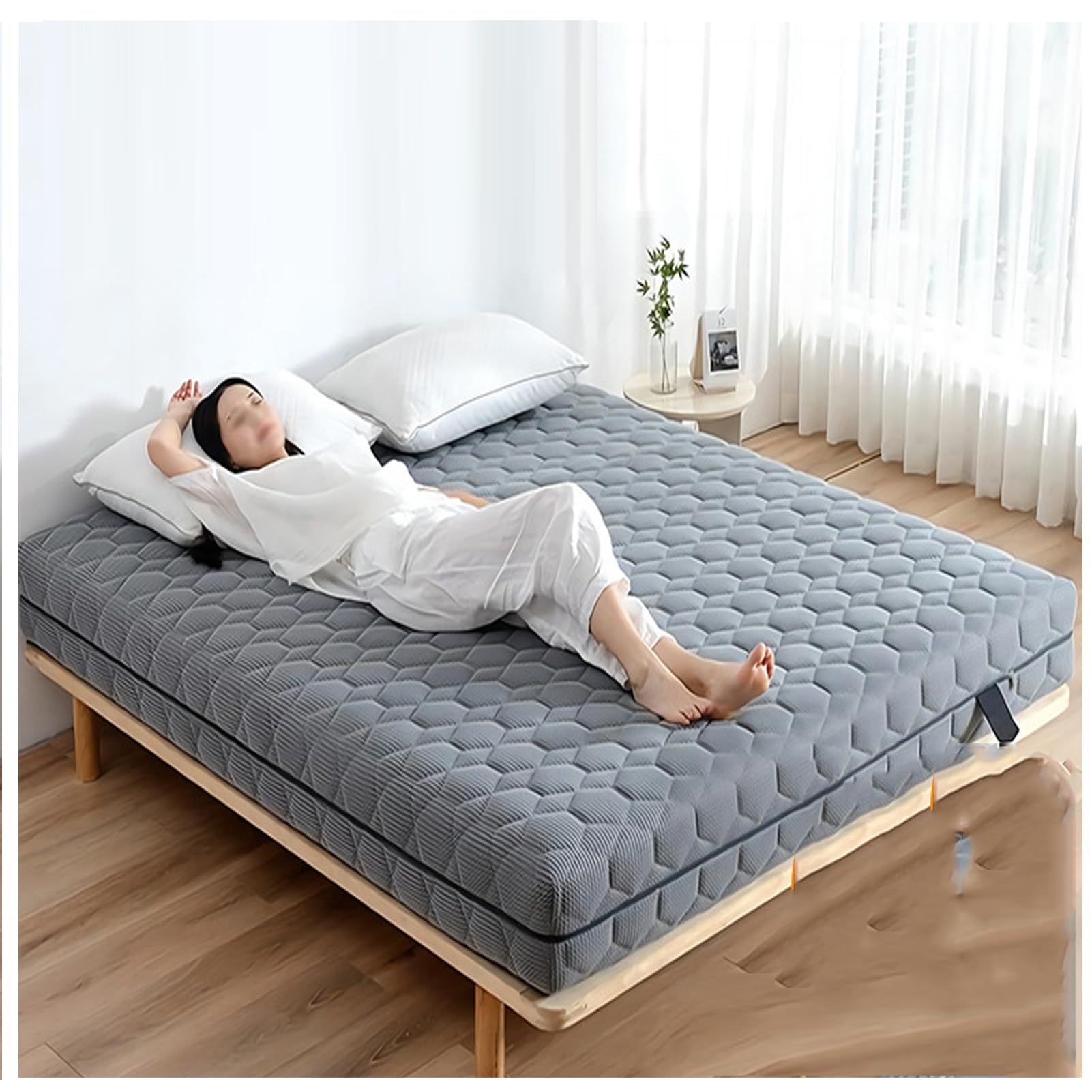 Colchón ortopédico de espuma viscoelástica altamente transpirable, 22 cm de grosor, alivio de presión, tamaño individual 150 x 190 cm, perfecto para apoyo