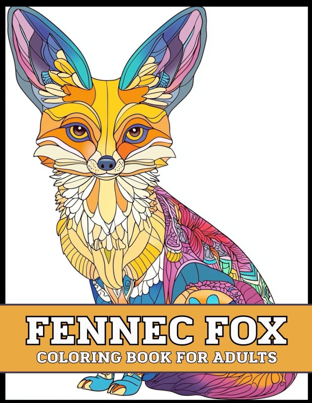 Fennec Fox Coloring Book for Adults: Cute Fennec Fox Mandala Designs for Relaxation and Stress Relief | Desert Animal Mandala Coloring Book