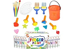 Early Learning Kids Paint Kit: Unleash Your Kids' Inner Masterpiece with Washable Finger Paints!