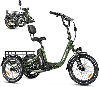 ADDMOTOR CITYTRI E-310 Electric Trike for Adults, 750W 90MI 20AH UL2849 Etrike, Folding Electric Trike, 48V 3-Wheel Electric Bike for Seniors, 280+80lbs, Parking Brake, Rear Motor Differential