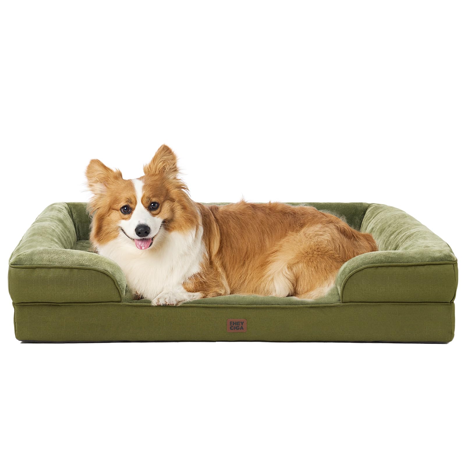 EHEYCIGA Orthopedic Dog Beds Large Sized Dog, Waterproof Memory Foam Pet Bed with Sides, Non-Slip Bottom Large Pet Bed w