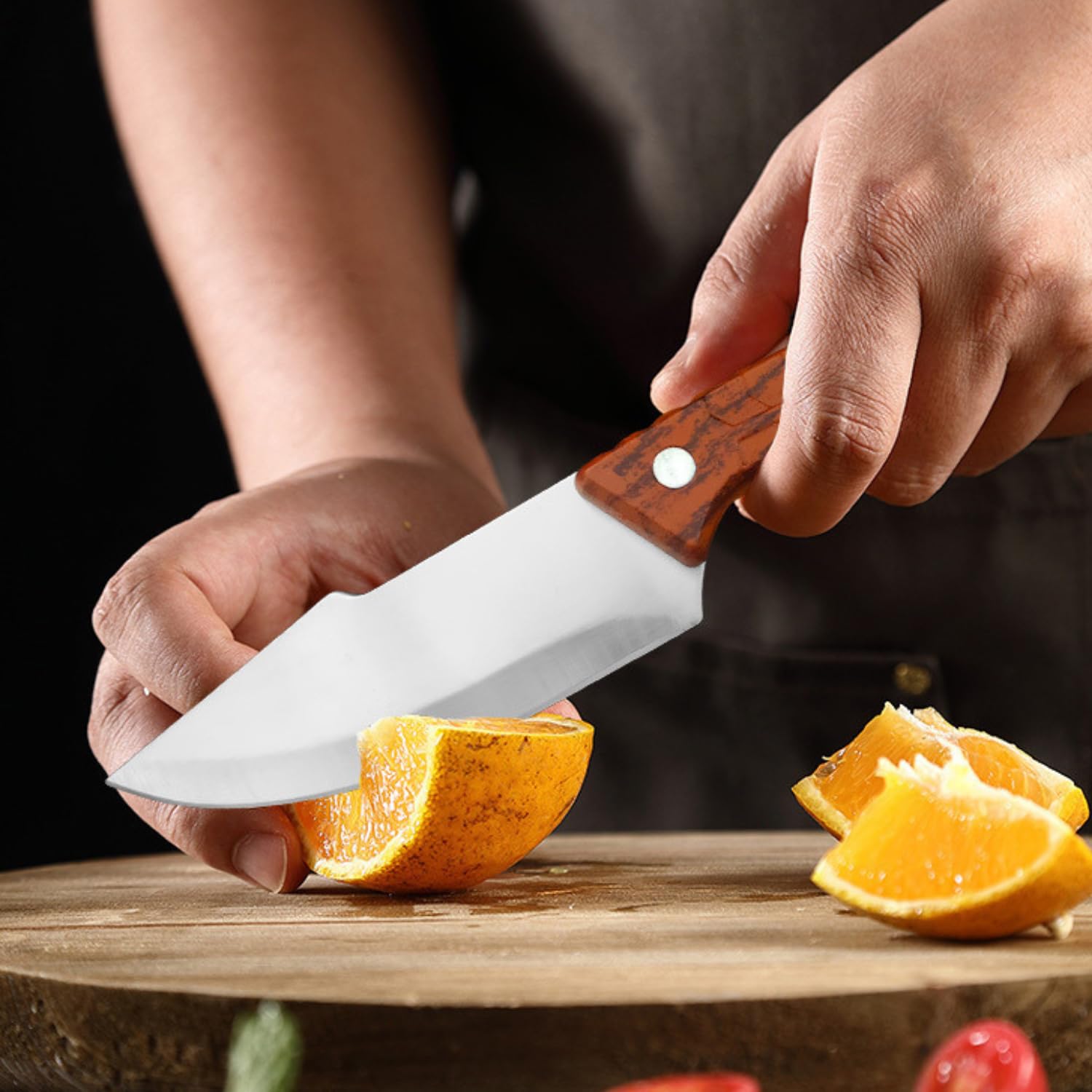 Kneefcy Wide Blade Stainless Steel Knife with ABS Handle β Kitchen Knife for Cutting, Slicing and Chopping Meat, Vegetables, Fruits and Household Cooking Utility Multipurpose Daily Tool 3