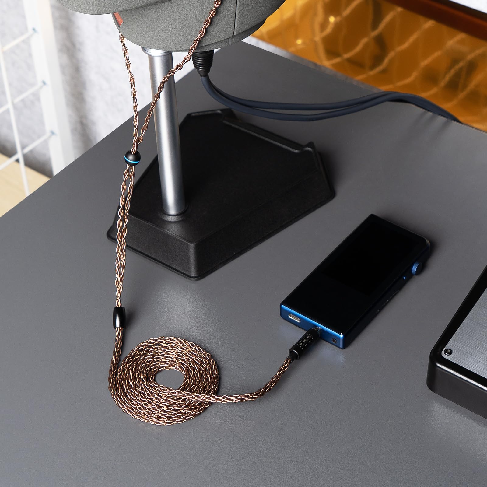 GEEKRIA Apollo Audiokabel Upgrade aus Einzelkristall-Kupfer, kompatibel mit Linsoul KZ ZS10 Pro, SIMGOT EM6L, 7Hz x Crinacle Zero:2, 3,5 mm auf 0,78 mm 2-Pin (4,9 ft / 1,5 m)