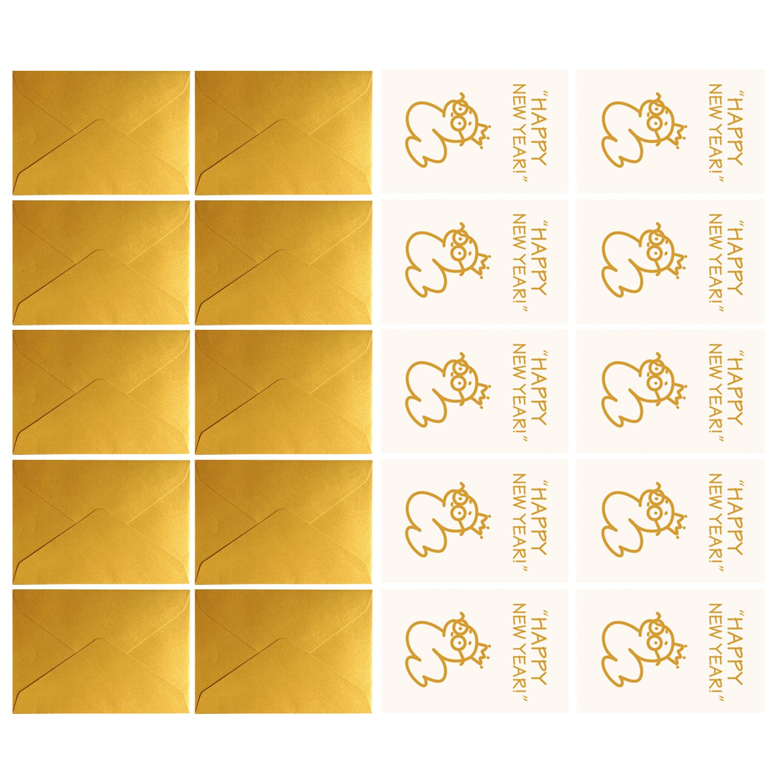 Buxuaaaa 10Pieces 2025 Year of the Snake Greeting Card with Envelope Cartoon Chinese New Year Card for Men Women Spring Festival Family New Cards