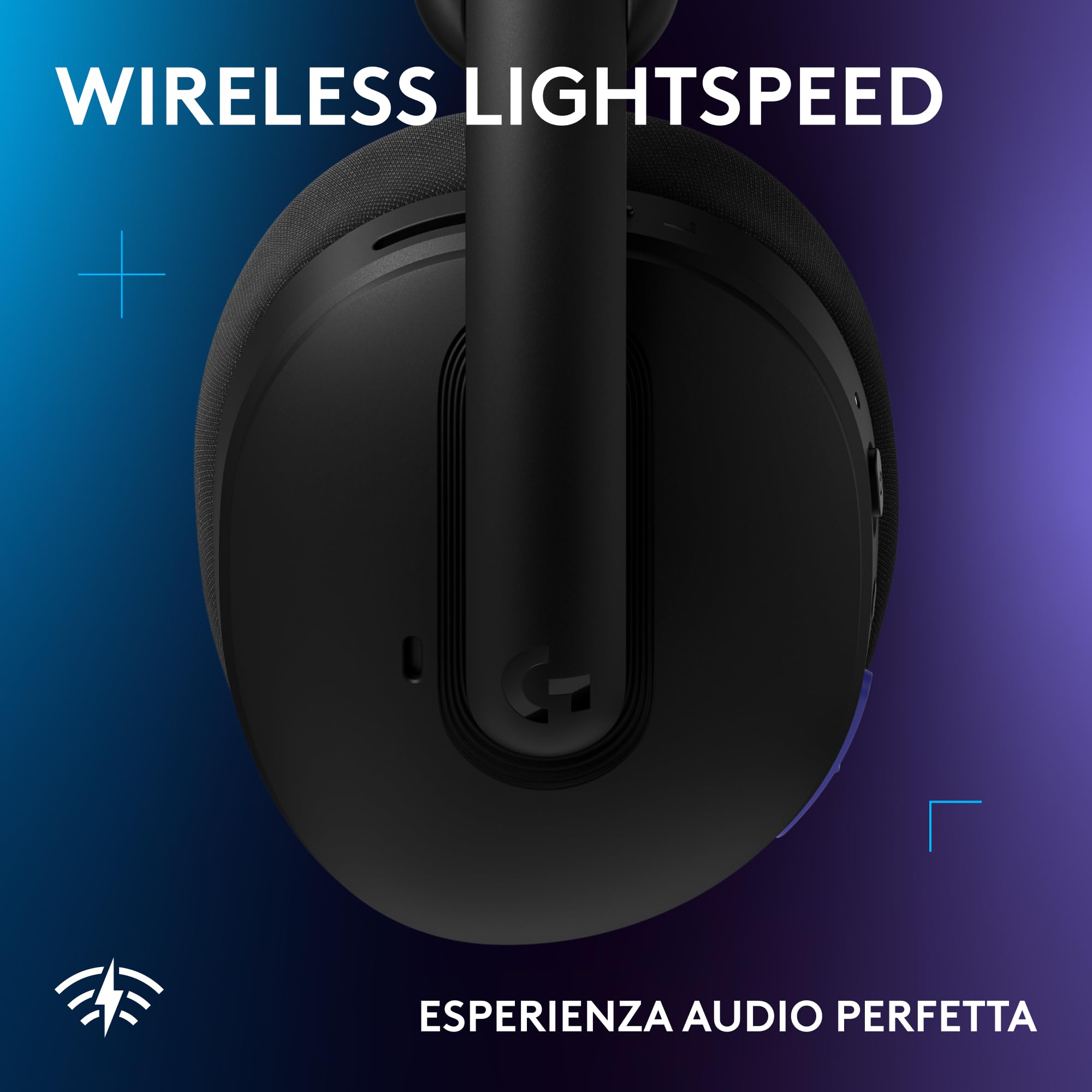 Logitech G G325 LIGHTSPEED, cuffie gaming Bluetooth wireless | Comfort tutto il giorno, mic riduzione rumore, audio 24 bit, 24+ ore autonomia, per PC, PS, Switch – Nero