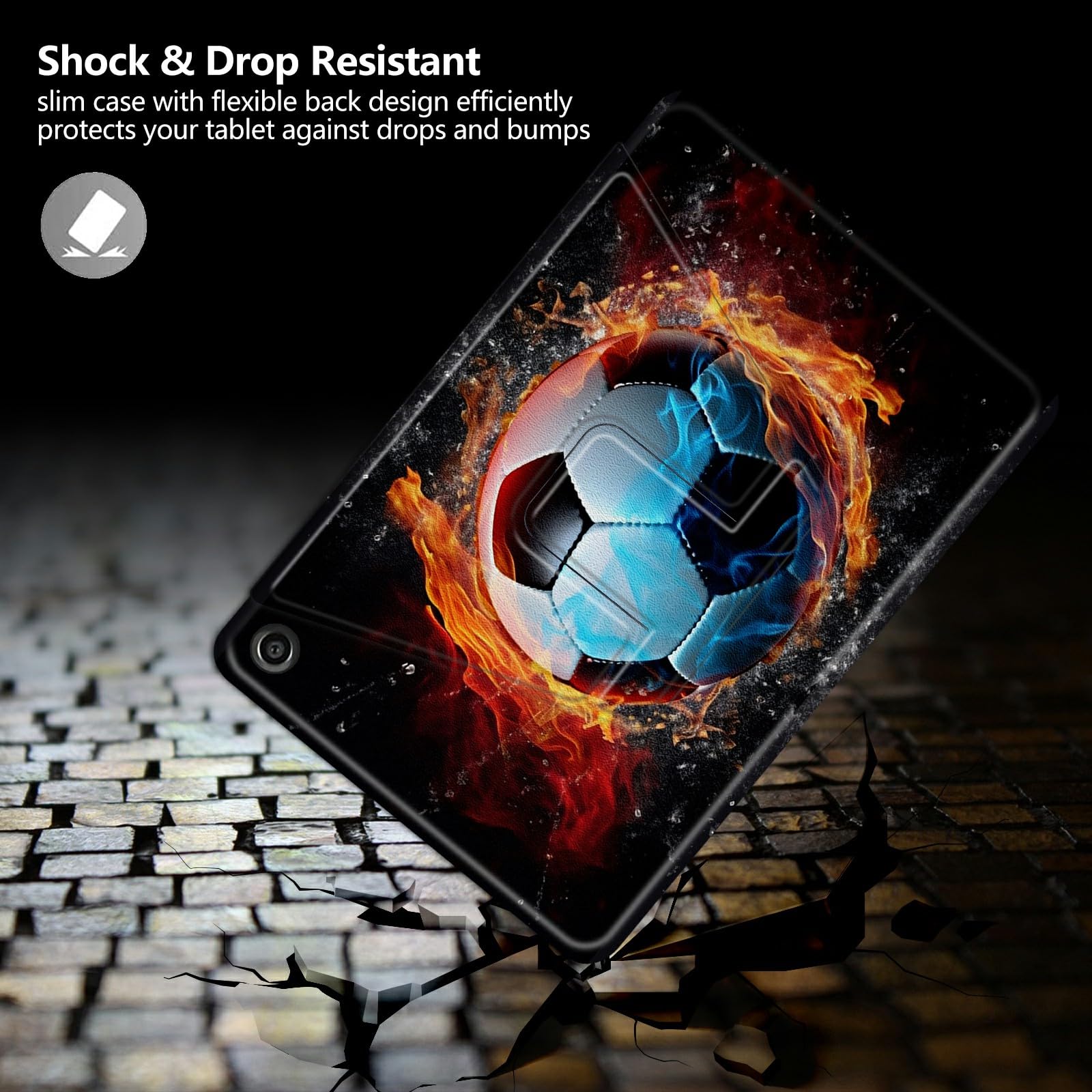 Amazon.com: Football Fire Pattern Case for iPad 10.2 Case iPad 9th