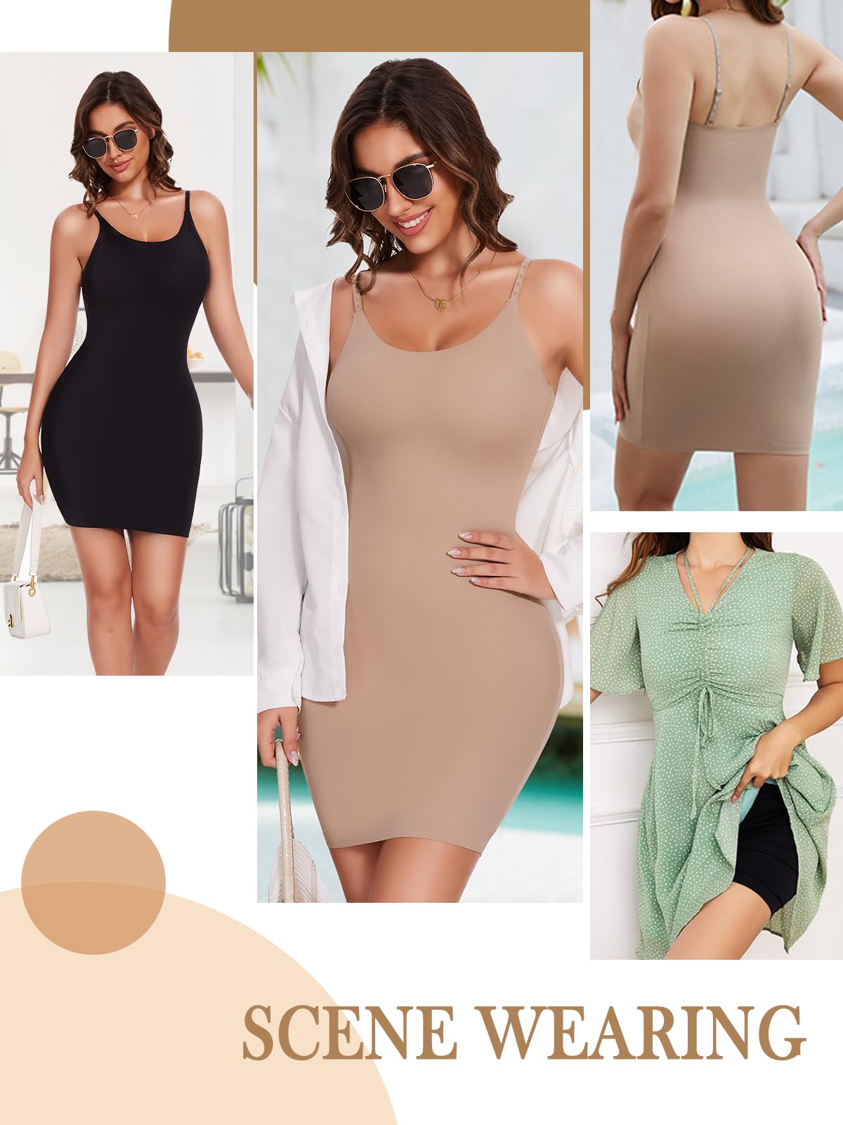 Faja moldeadora para debajo de los vestidos, control de abdomen para mujer, moldeador de cuerpo adelgazante sin costuras