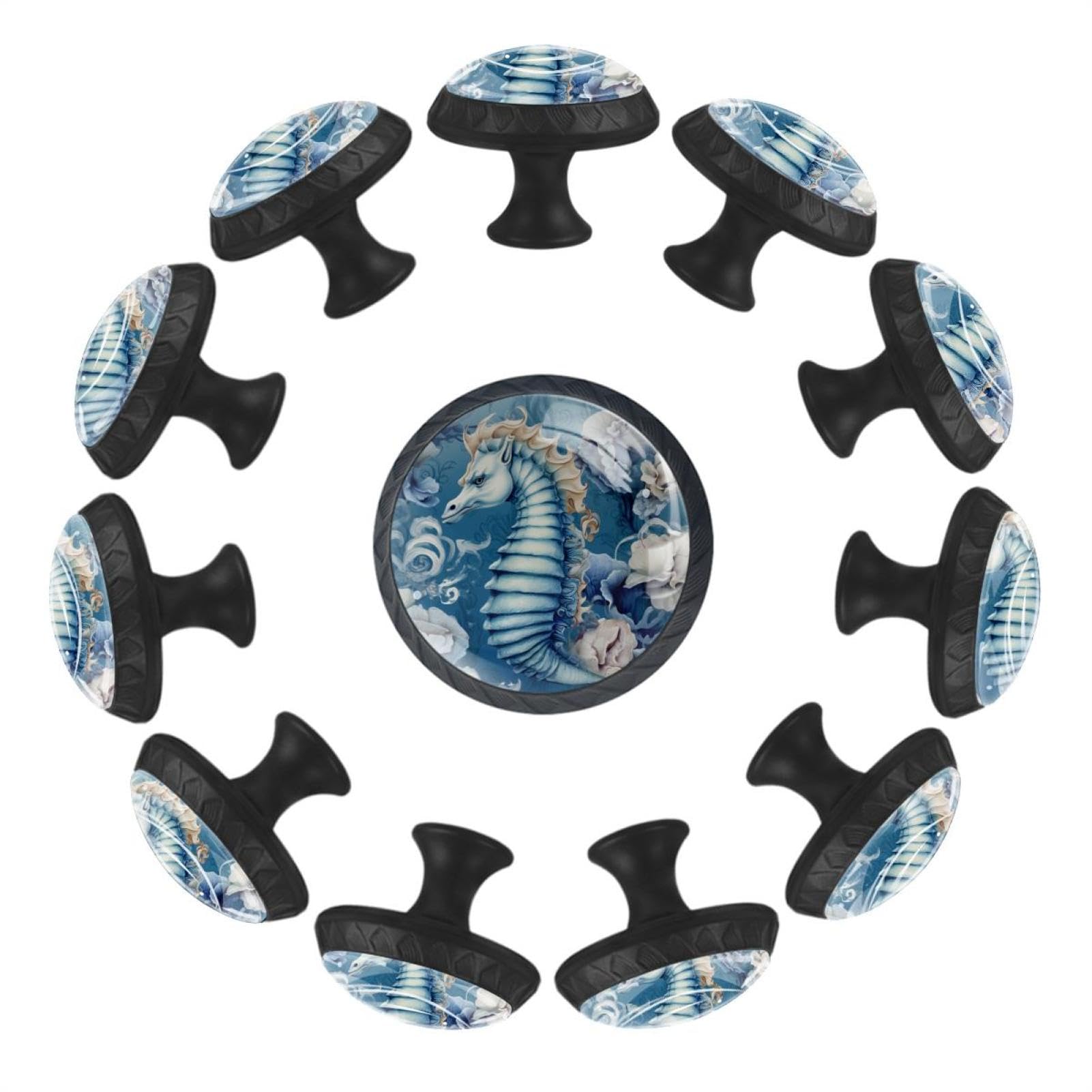 Boutons de tiroir en verre cristal transparent, finition de meuble premium