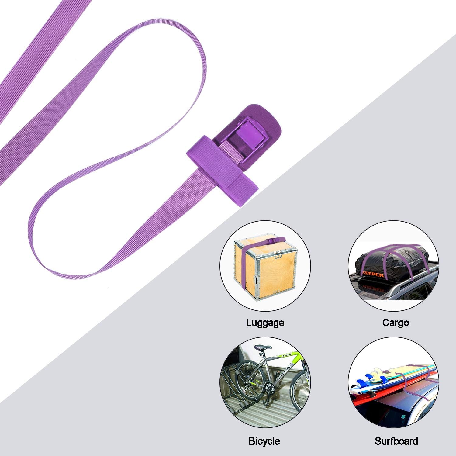 Black Friday - 80% OFF Epessa Sturdy Tie Down Strap Padded Cam Lock Buckle,1 x 16.5',Padded Strap Lashing Strap for Car Roof Rack,Kayak Canoe SUP Surfboard Tie Down Strap,Boat Trailer Tow Strap, Luggage Strap (5 Pack)