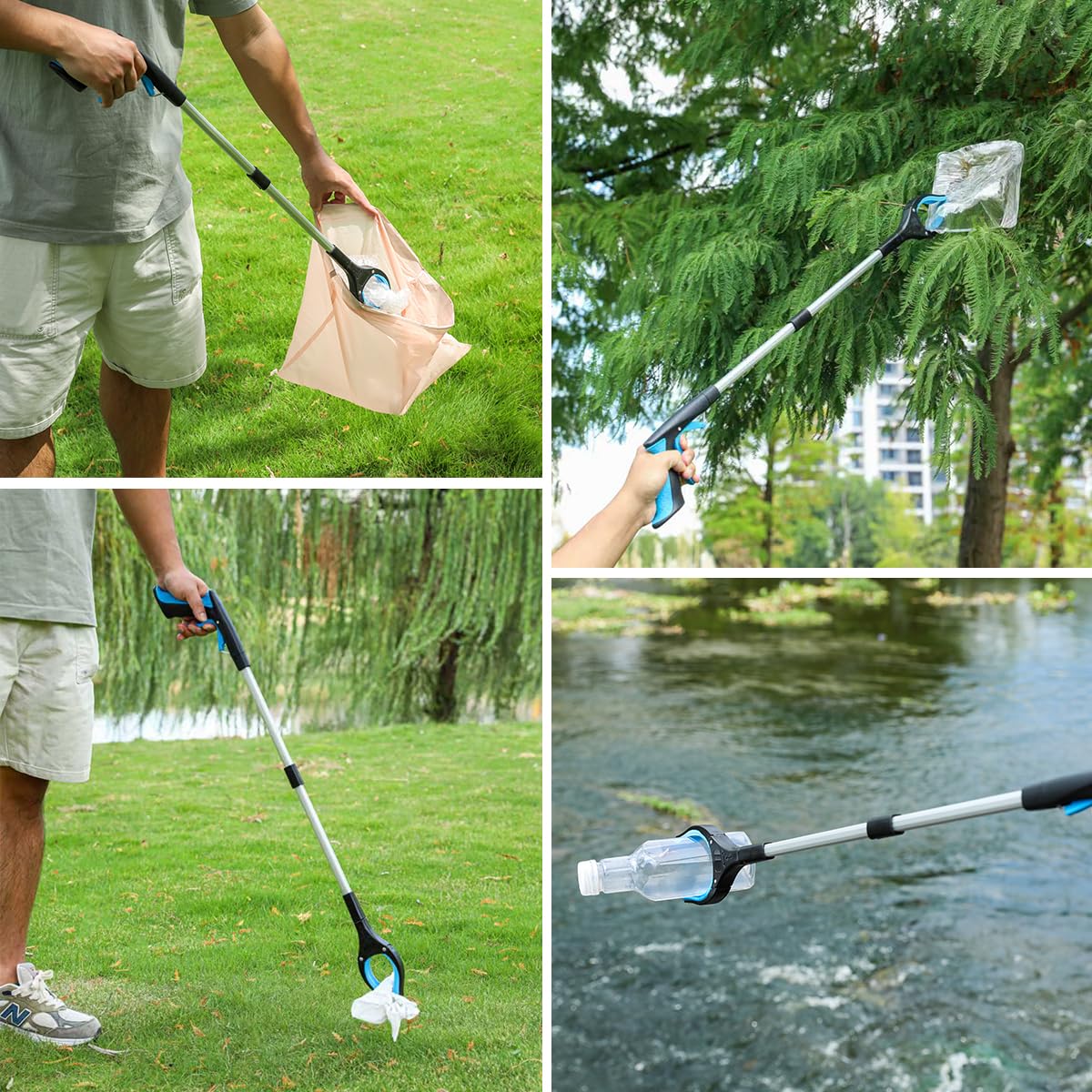 81.3 cm Grabber Reacher Składany Aluminiowy Ciężki Trwały Lekki Chwytak Ręczny dla Starszego Asystenta Reachingu (1)