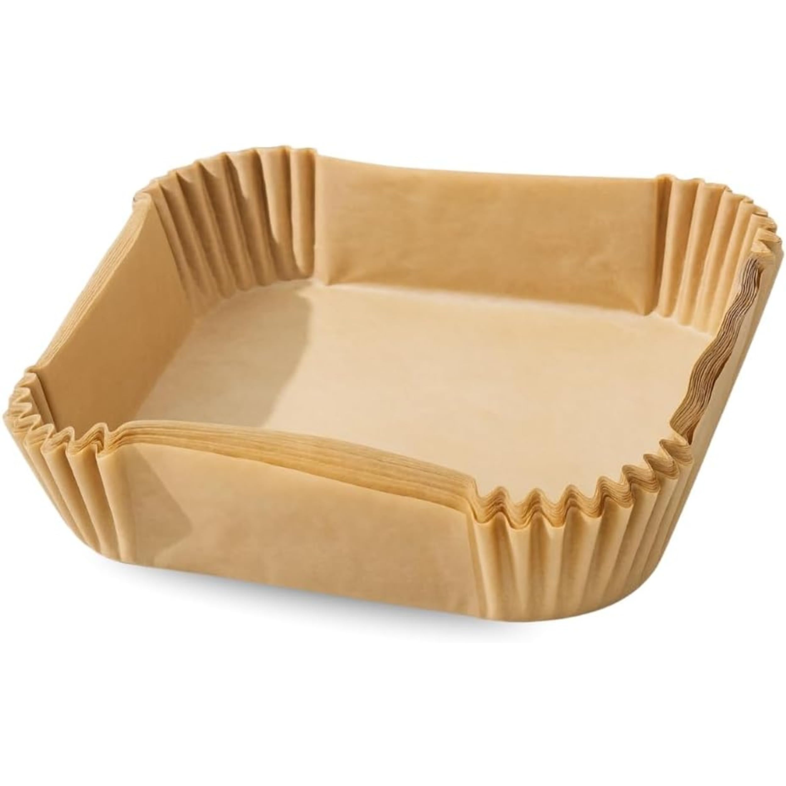 PARENCE.- Set de 20 bases de papel cuadradas para freidora de aire 20x20x4 cm – Moldes desechables antiadherentes resistentes al calor – Airfryer, horno, microondas, accesorios de cocción al vapor