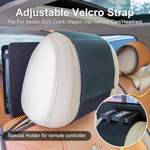 Miniatura 6 de YOOHOO Soporte de montaje para reposacabezas de coche de 16.9 pulgadas con pantalla grande de 14.1 pulgadas para portátil giratorio y Flip Style