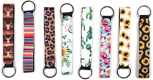 Paquete de 6 llaveros de neopreno, soporte para bálsamo labial (paquete de 6, multicolor)