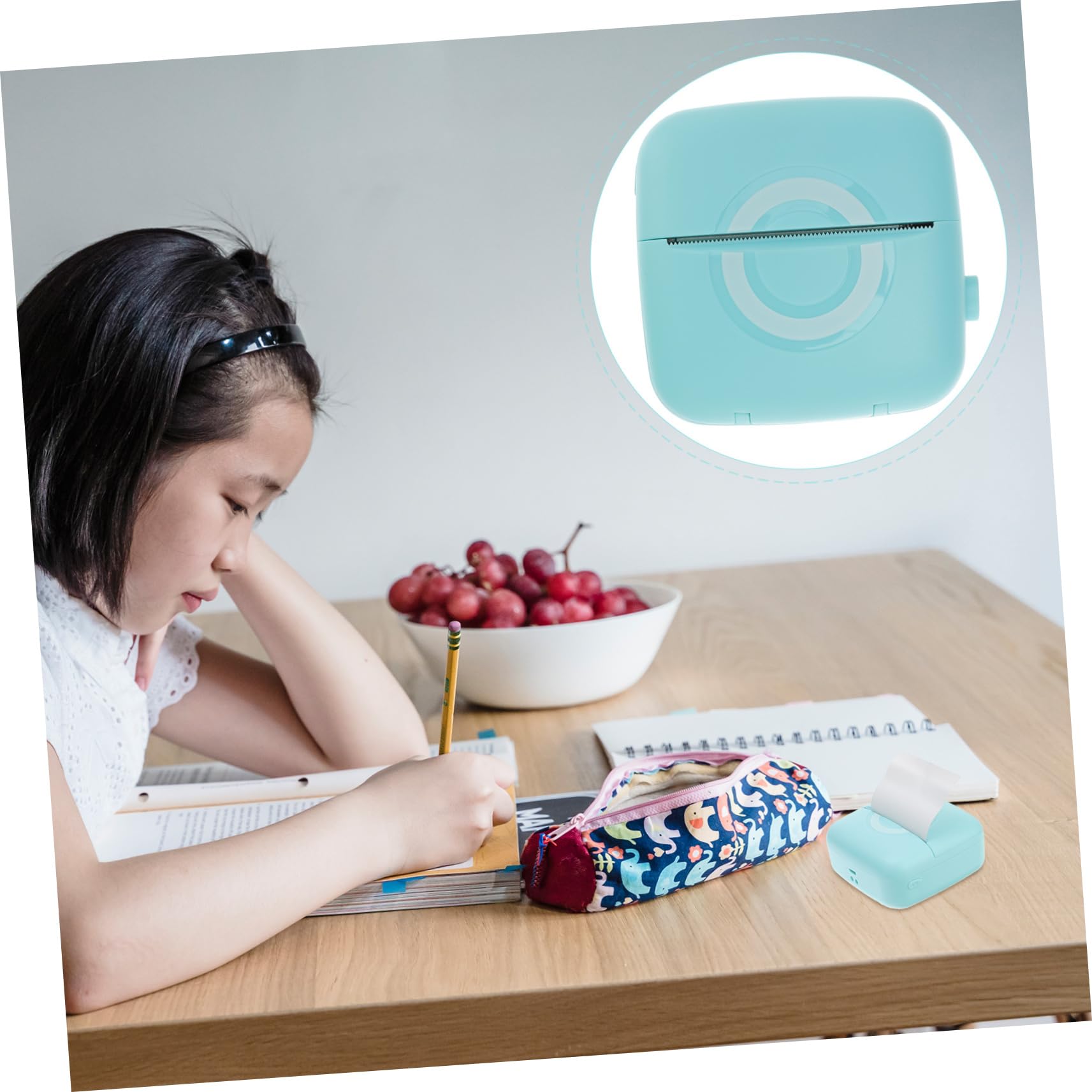 Gadpiparty Stampante Termica Tascabile Portatile per Note, Etichette e Ricevute, 200dpi, Ricarica 1000mah, per Scuola e Ufficio