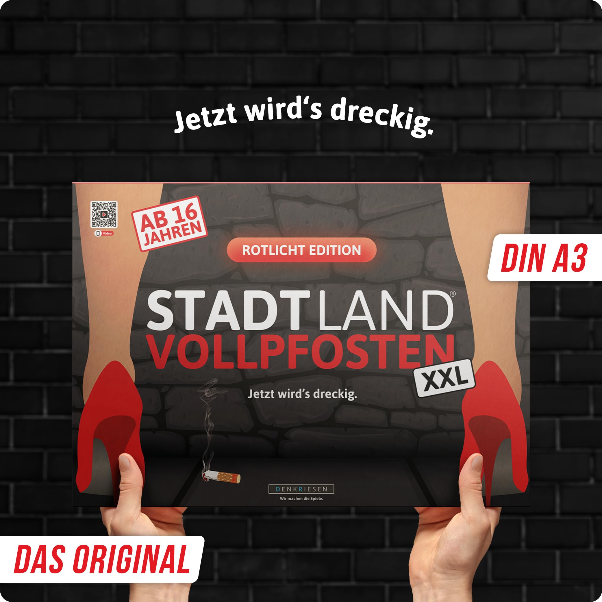 DENKRIESEN - Stadt Land VOLLPFOSTEN® - Red Light Edition - 'Jetzt wird's dirty' - From 16 Years - A3, Multicoloured, DIN A3 - Image 2