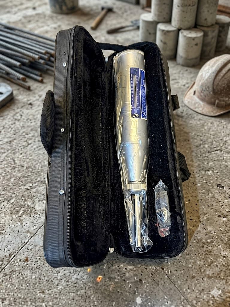 Concrete Rebound Hammer Test Kit, NDT Schmidt Hammer for Concrete Strength Testing, Portable Non-Destructive Testing Tool, with Carrying Case, for Construction and Civil Engineering-image-46