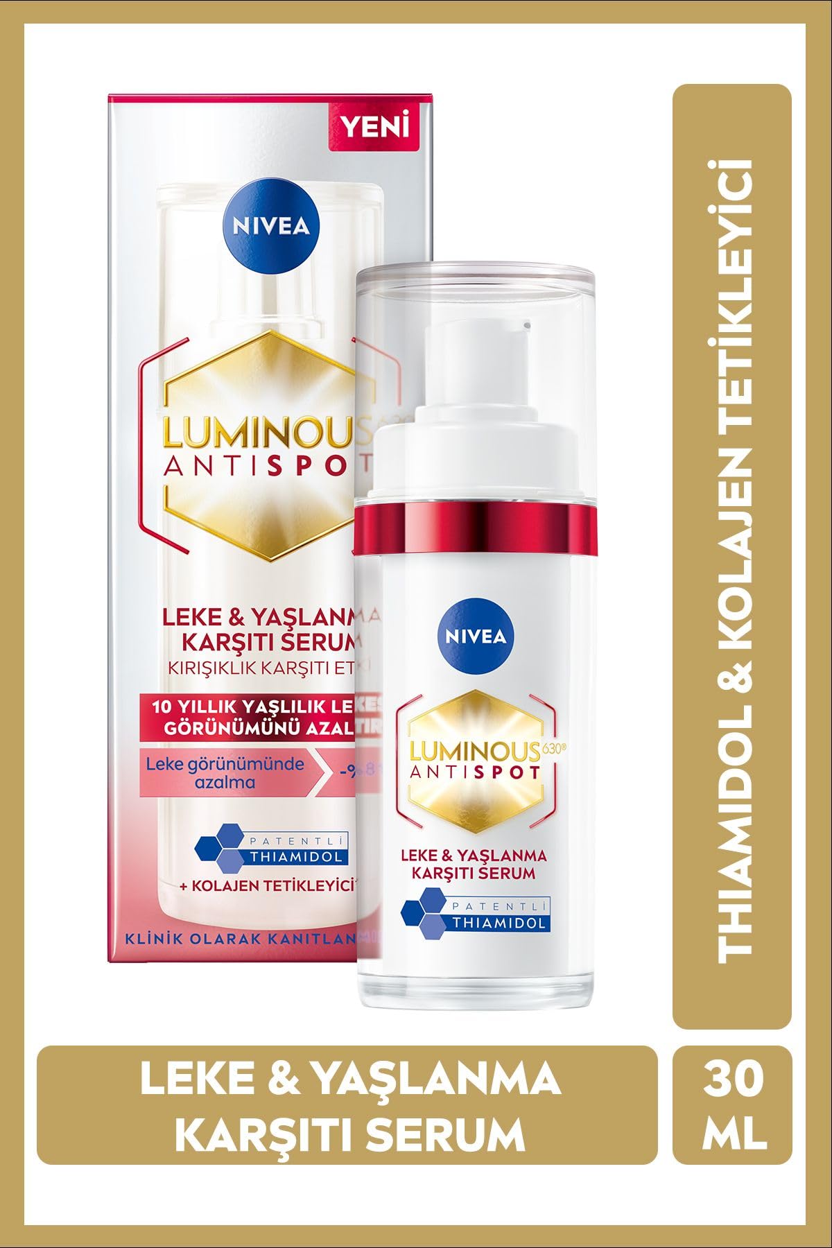 Nivea SPF50 Luminous630 Thiamidol Leke Karşıtı Güneş Koruyucu Krem 40ml Ve Yaşlanma Karşıtı Serum 30ml