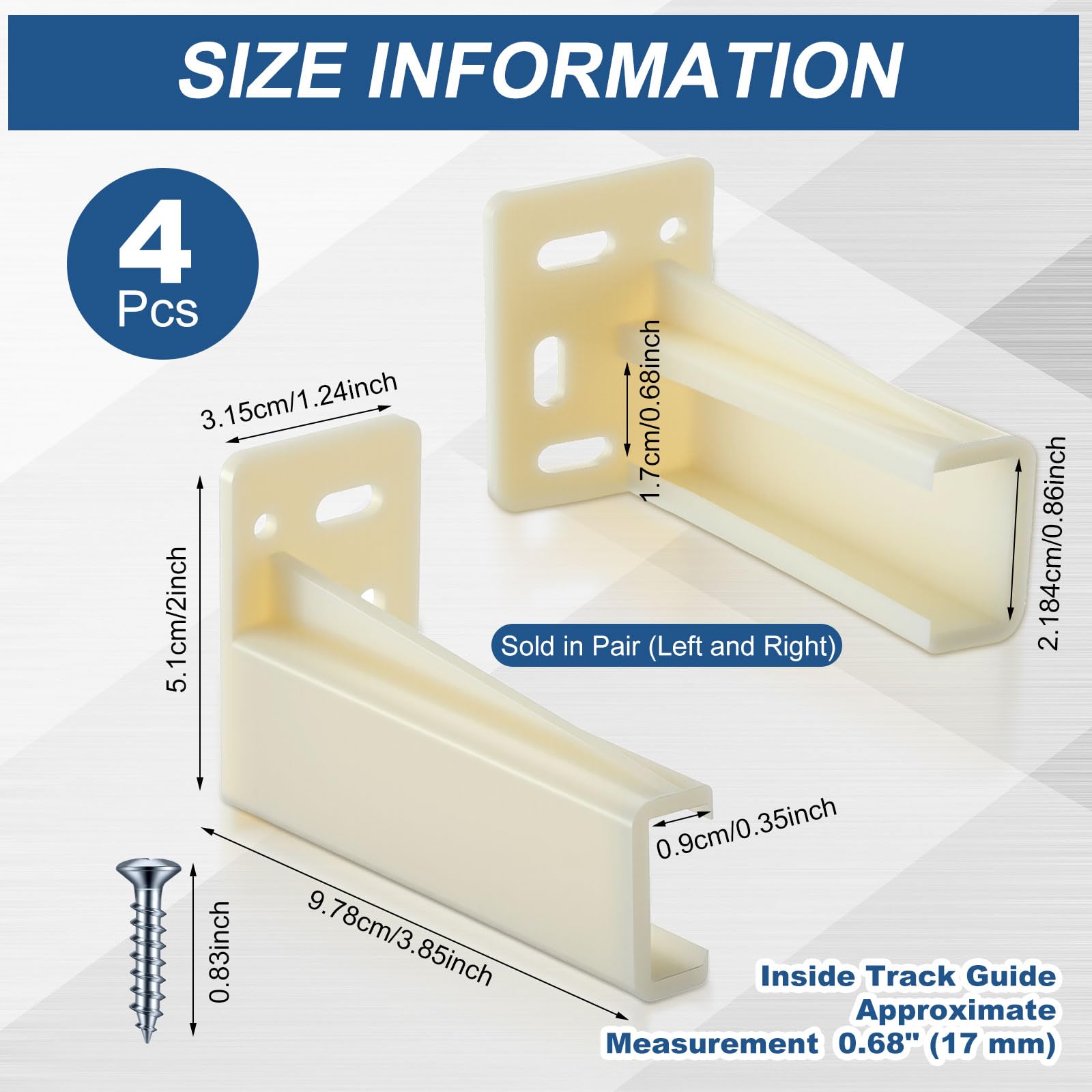 Chunful Drawer Slides - Rear Track Mounting Plates -2
