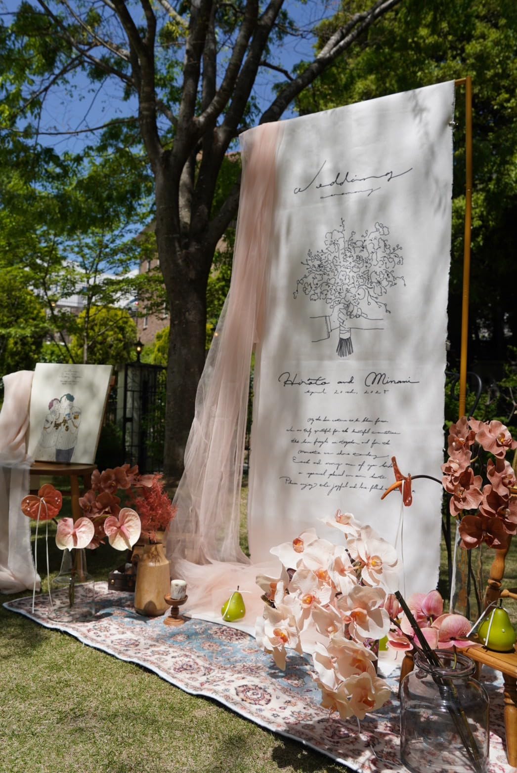 Amazon.co.jp: 結婚式 ウェディング タペストリー ｜ 名入れ無し