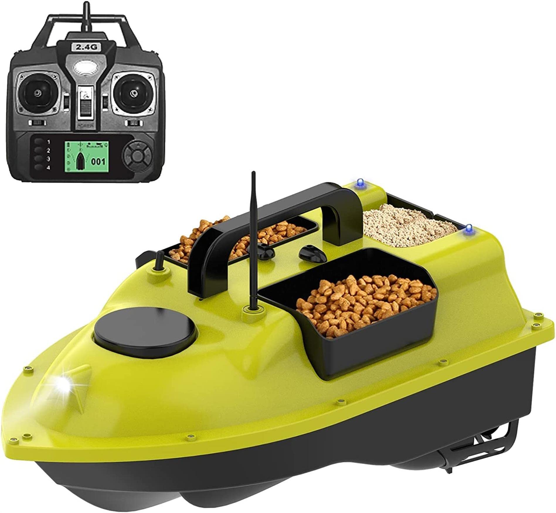 GPS Intelligente RC Barca da Pesca Crociera GPS Posizionamento 500m IndecienceT Controllo 3 Imbuto One Key Return LCD Schermo RC Bait Boat