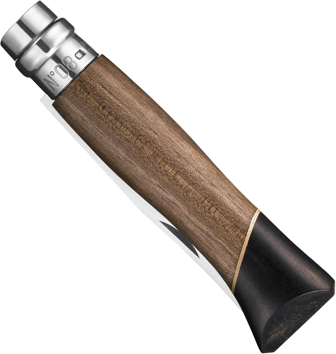 Opinel Workshop Series - Stainless Steel Folding Pocket Knife, Ebony and Walnut Handle