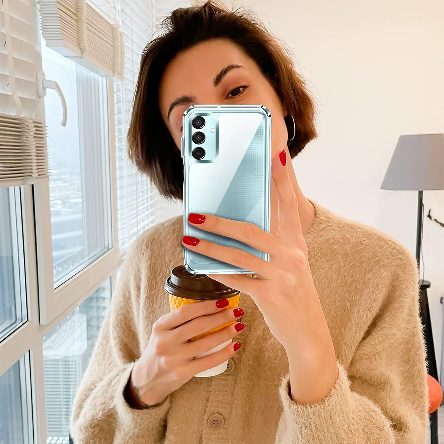 iVoler Przeciw żółknięciu przezroczyste etui do Samsung Galaxy M15 5G z 2 sztukami szkła hartowanego, [odporny na wstrząsy klasy wojskowej] przezroczysta cienka obudowa