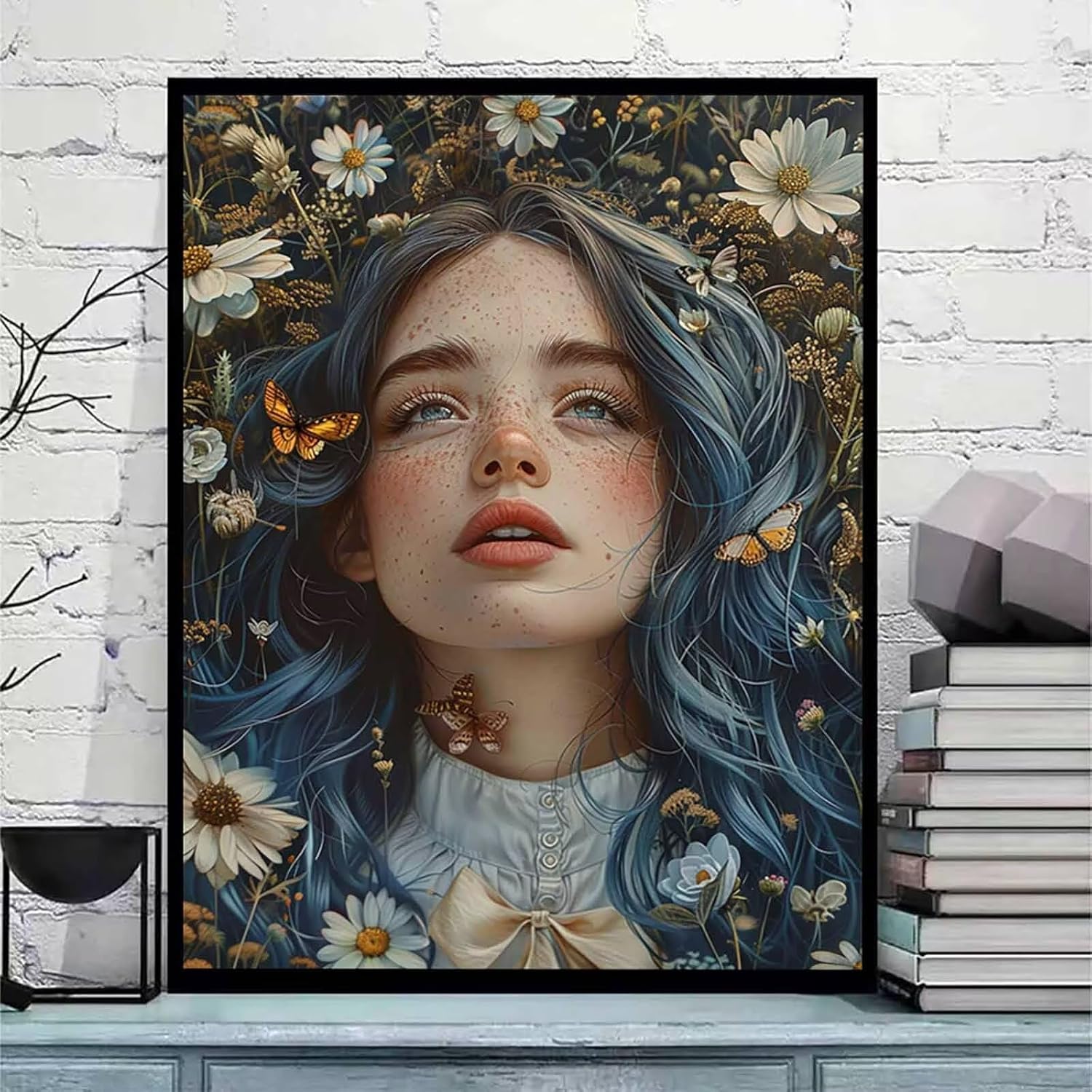 Paint by Numbers for Adults with Frame 蝶 数字油絵 100x135 cm