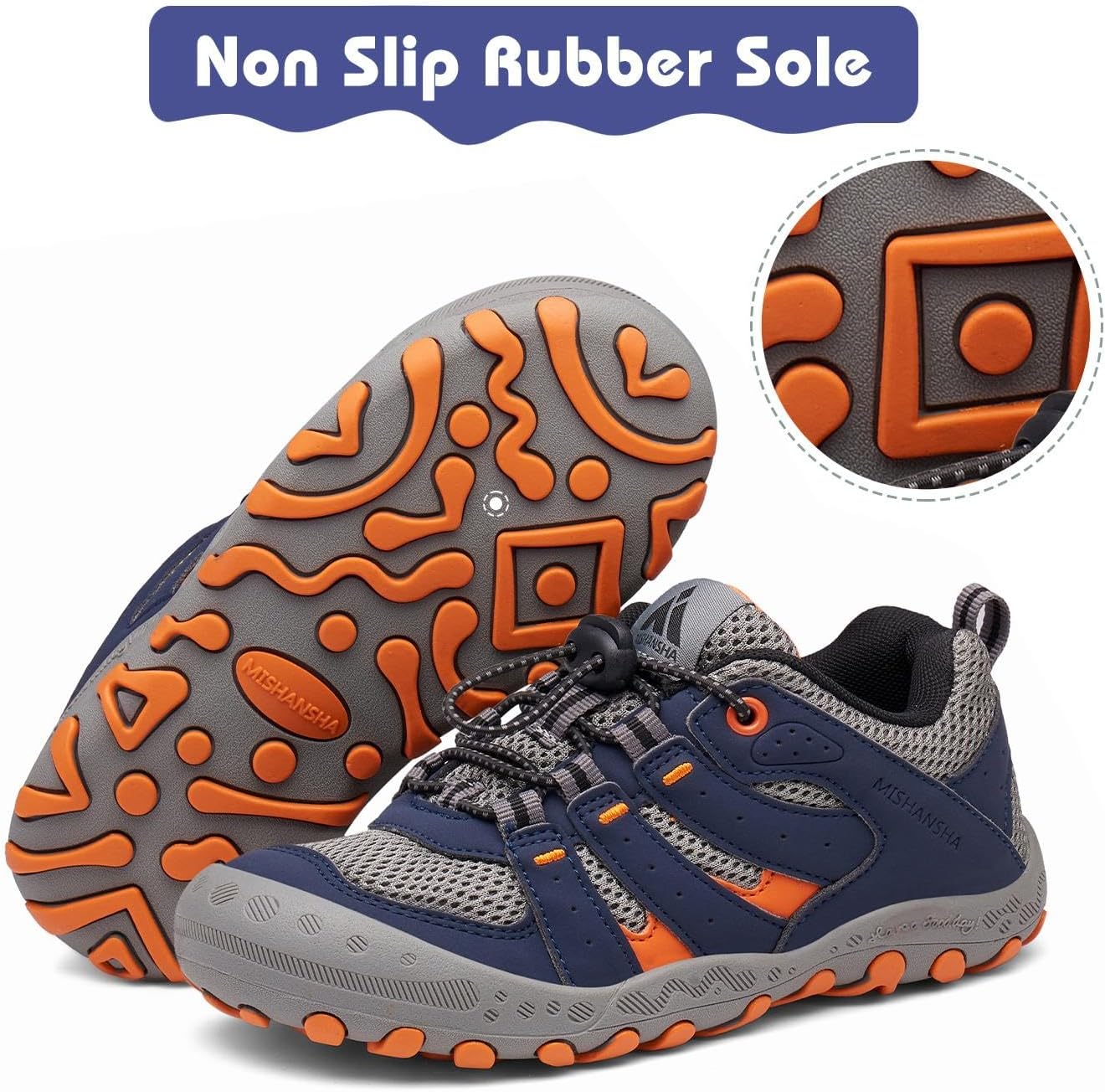Mishansha Kids Hiking Shoes Girls Boys Toddler Outdoor Sneakers Anti-Collision Trail Running Shoe for Trekking Walking Climbing