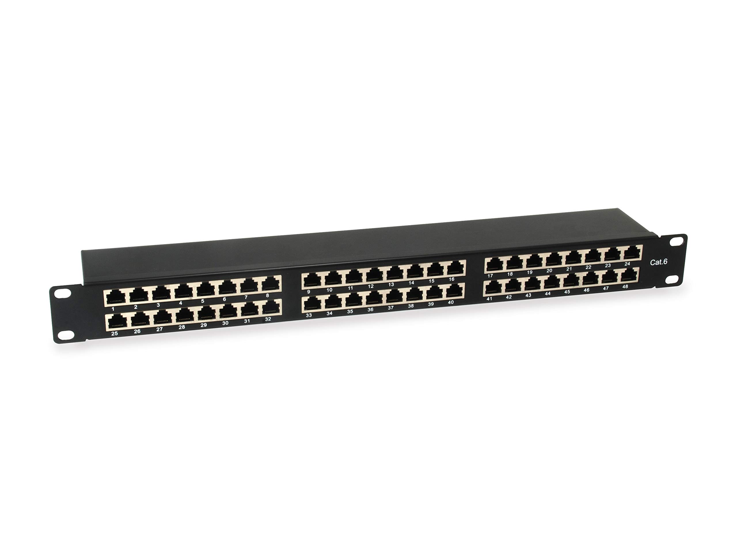 Equip Panel de conexión 48 x RJ45 Cat6 19" 1HE Gris
