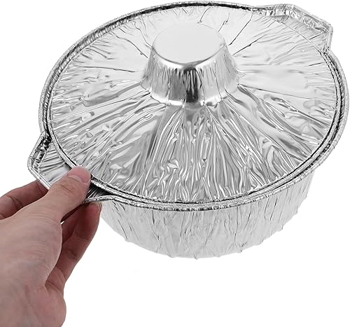 Miniatura 9 de BESTonZON 6 unids sartenes reciclables desechables camping hornear barbacoa alimentos ollas tapas cocinar calefacción