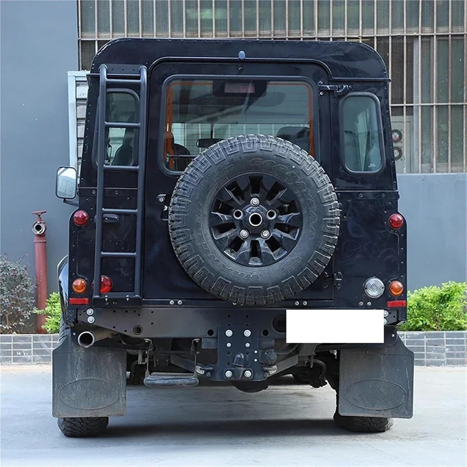 Compatible with Land/Rover Defender 90 110 2004-2019 Car Rear Tailgate Ladder Roof Climbing Ladder(Style 1)