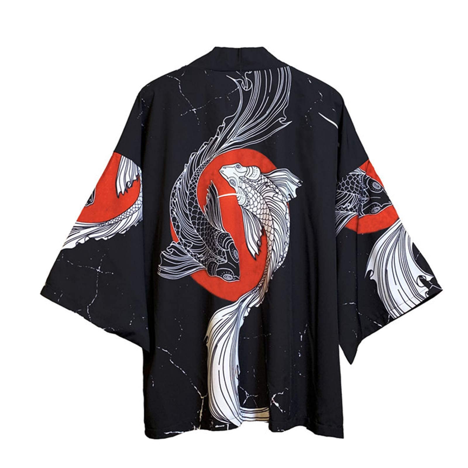 xbslj Kimono Cardigan Men，Men's Loose Fit Japanese Kimono Vintage Printing Cardigan Shirts Jacket Beachwear Casual wear,A-XXLarge-picture-26