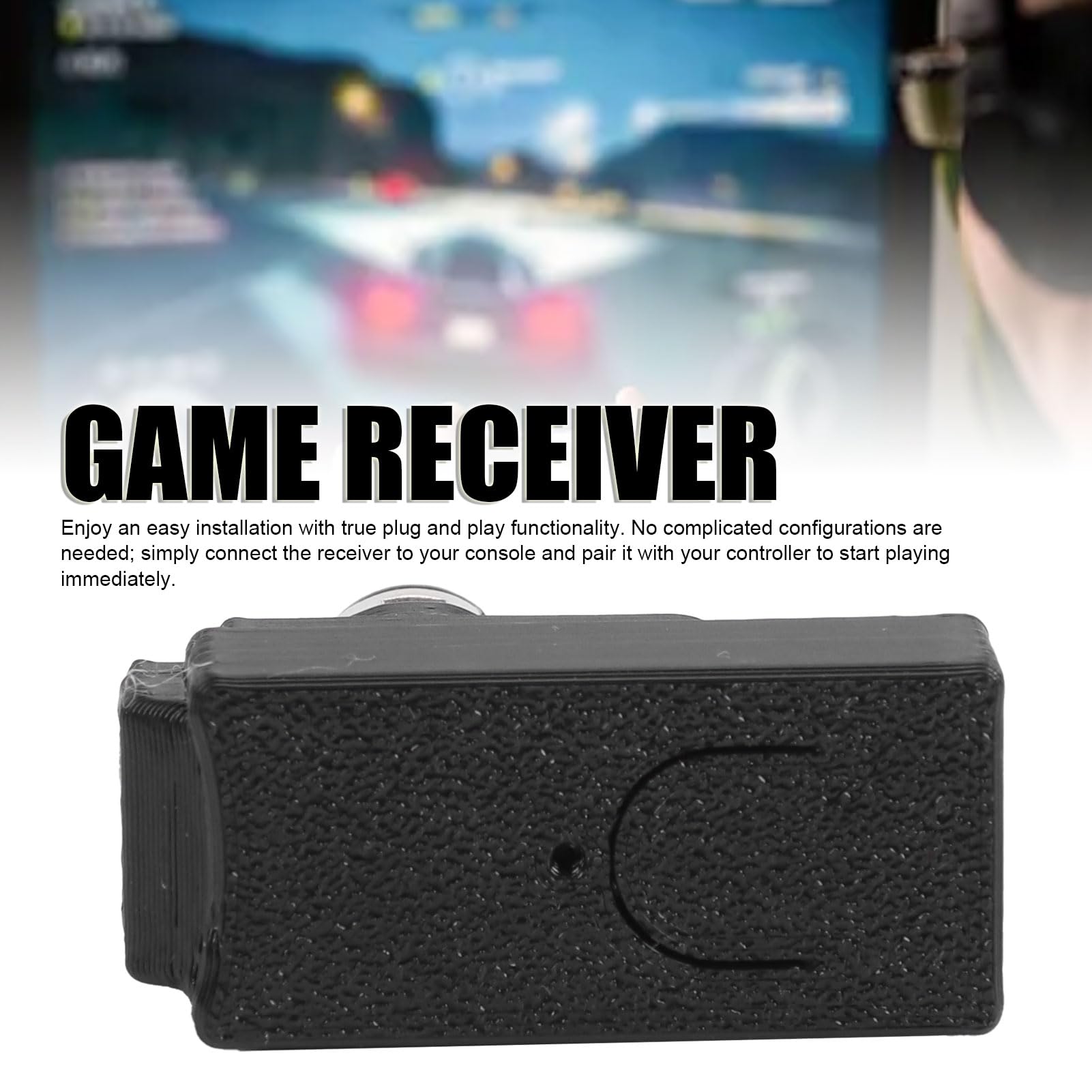 Jiawu Ricevitore Wireless, Adattatore Ricevitore Controller di Gioco Adatto per Controller WaveBird Nero Plug and Play Connettore di Controllo di Gioco a Bassa Latenza