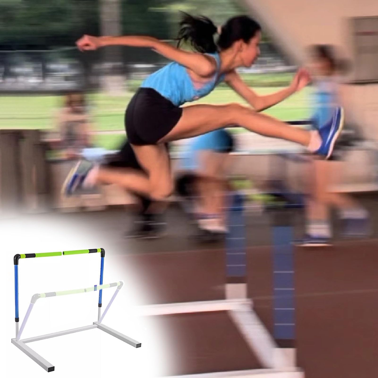 Haies de Vitesse Équipement D'entraînement de Vitesse et D'agilité, Haies D'entraînement pour L'athlétisme pour Athlète/entraîneur/adulte, Barre D'obstacles Pliable pour Le Football et Le Basket-ball