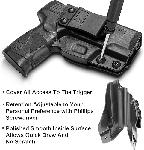 Miniatura 8 de Funda de polímero IWB Taurus G2C y G3C  Adj. Cant y retención  Cintura interior  Compatible con Taurus PT111 y PT140